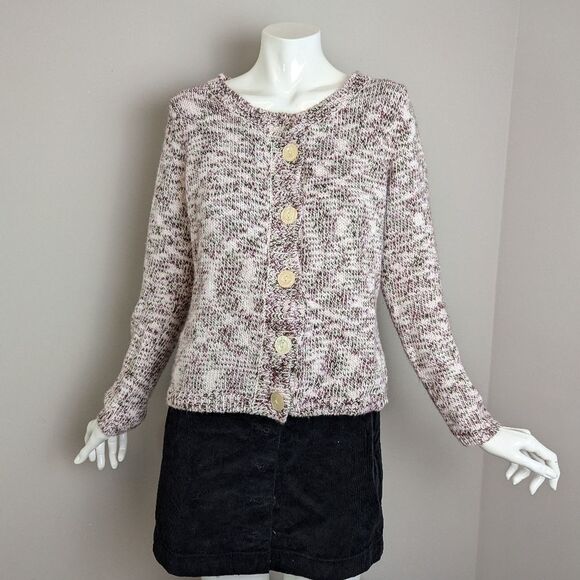 Liz Claiborne Petite M Marled Knit Cardigan – Cotton – Button Front - Picture 2 of 7